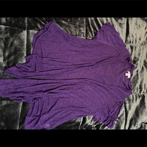 Purple short sleeve cardigan